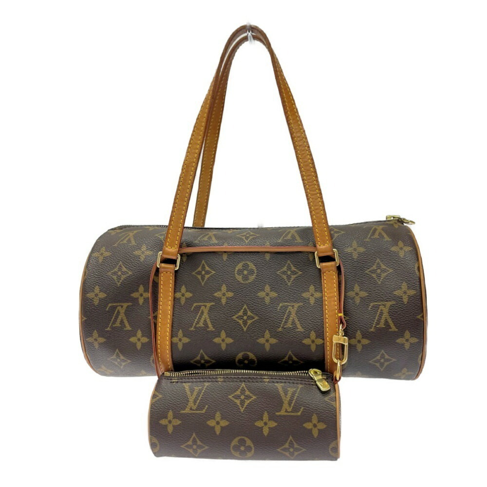 LOUIS VUITTON Monogram Papillon Handbag Brown